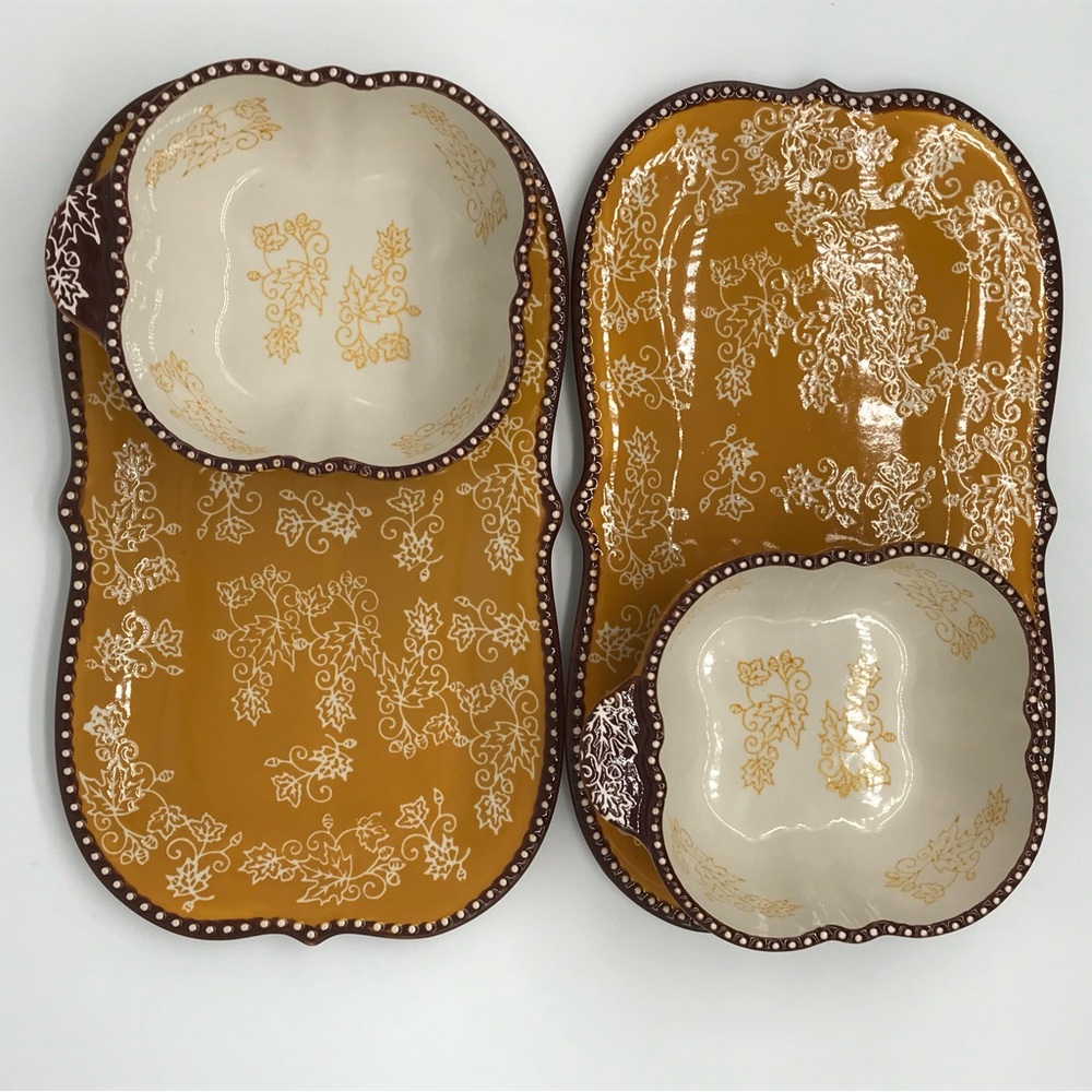 Temp-tations Floral Lace Fall soup bowl and plate. Set of 2 - Picture 12 of 12